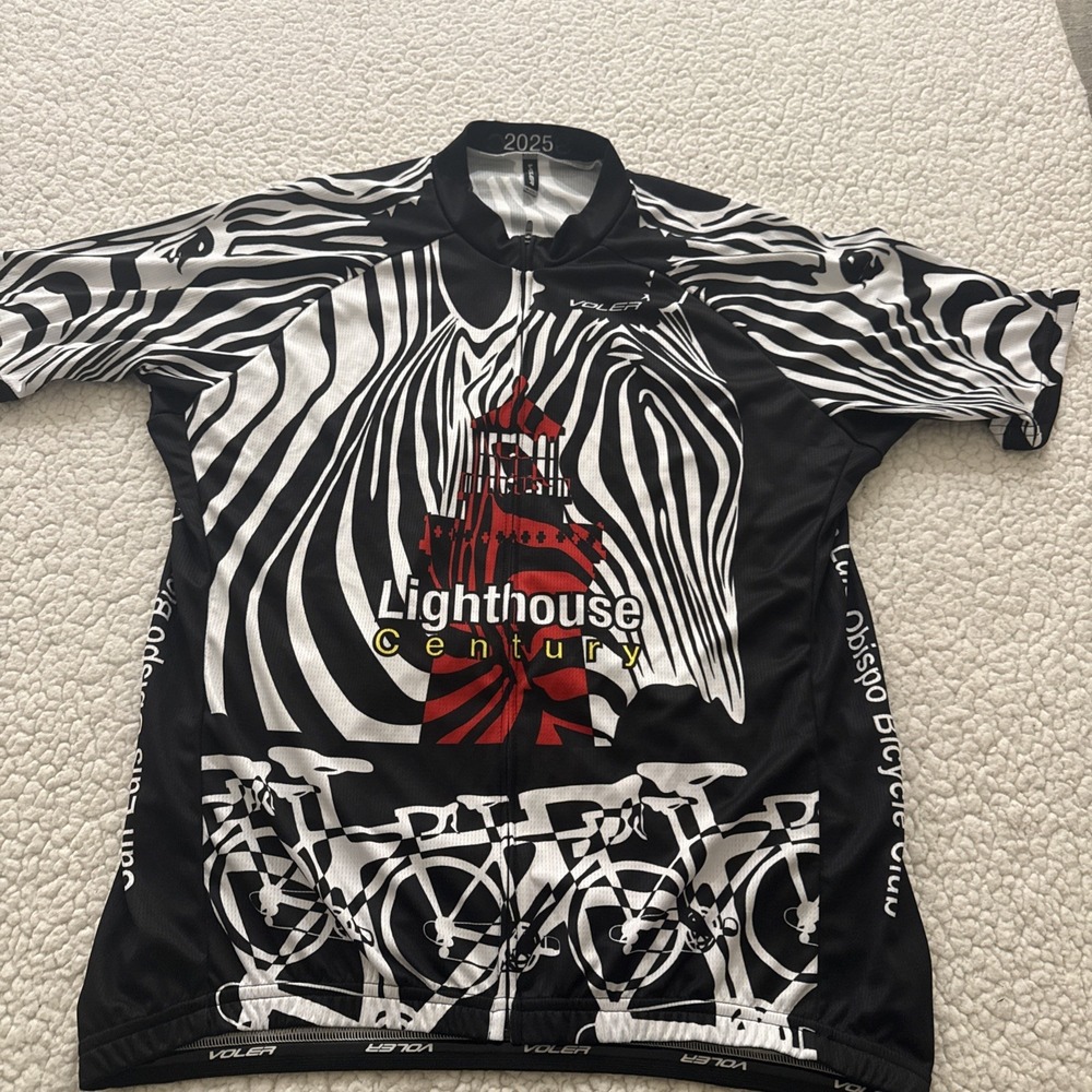 Voler Shirt Mens 2XL Cycling Jersey Short Sleeve full zip 2025 lighthouse SLO